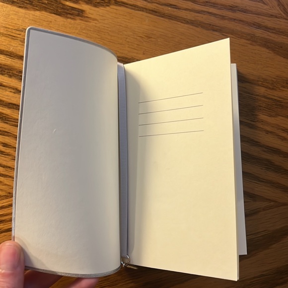 NWOT Iridescent Silver Pocket Notebook | Planner w Page Keeper • 5.5 x 4 Inch - Picture 9 of 16